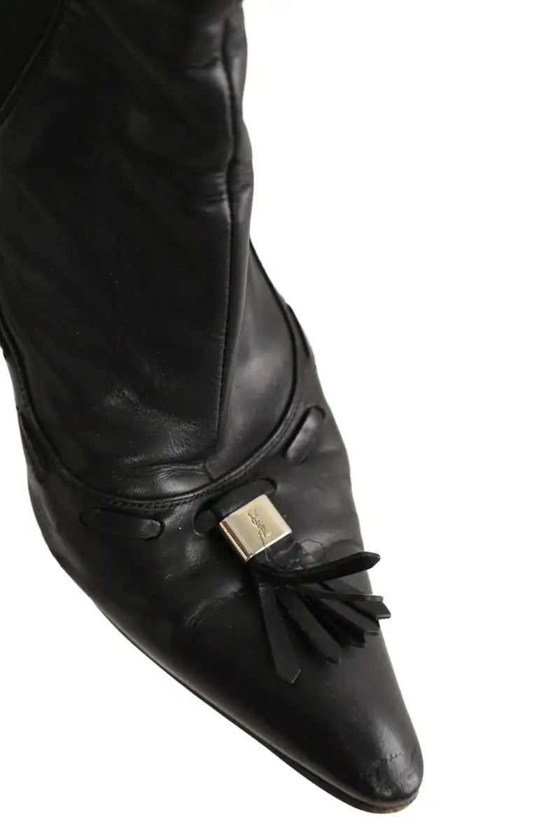 Boots Saint Laurent Noir en Cuir