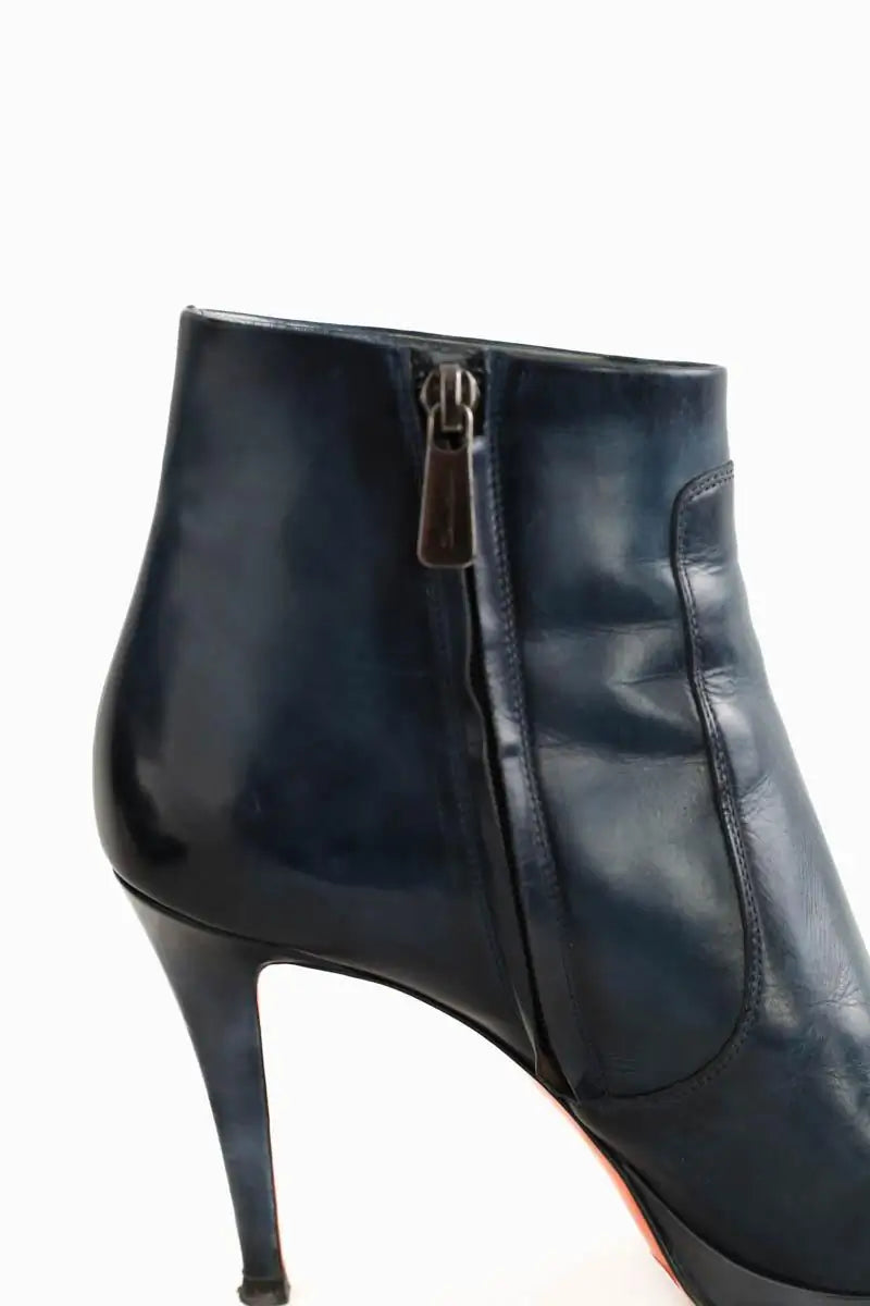 Boots Santoni Bleu en Cuir