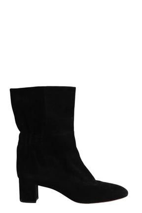 Boots Santoni Noir en Daim, taille 39 - Seconde Main
