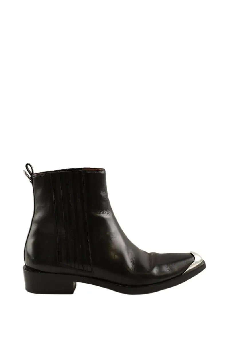 Boots Sartore Noir en Cuir, taille 38 - Seconde Main