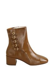 Boots Sézane Léonie Marron en Cuir verni, taille 40 - Seconde Main