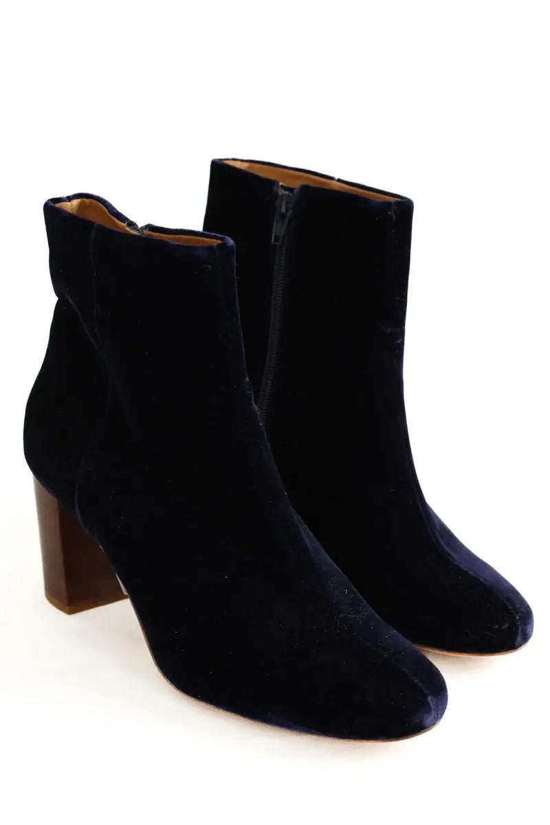 Boots Sézane Marine en Fausse fourrure