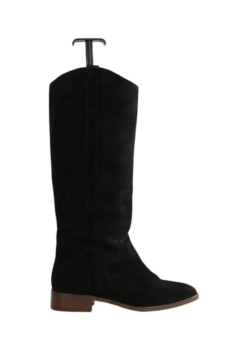 Boots Sézane Noir en Daim, taille 37 - Seconde Main
