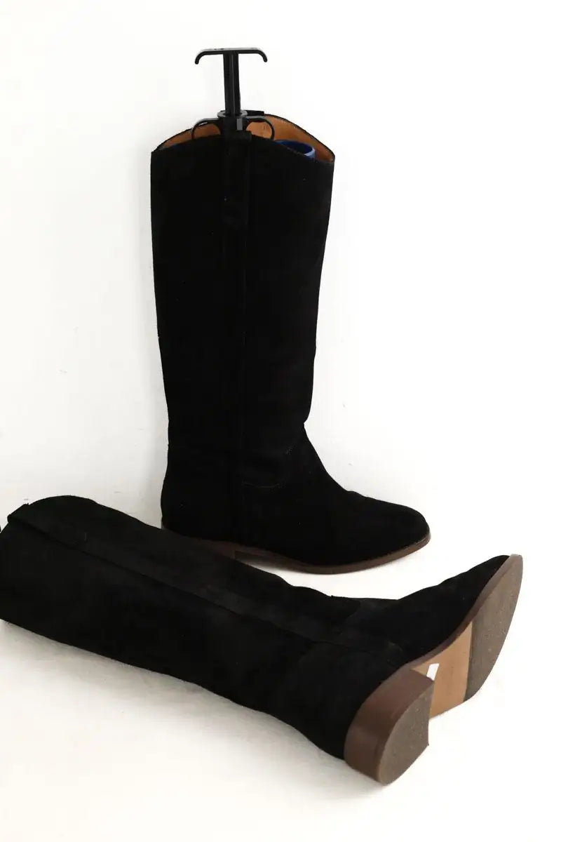 Boots Sézane Noir en Daim