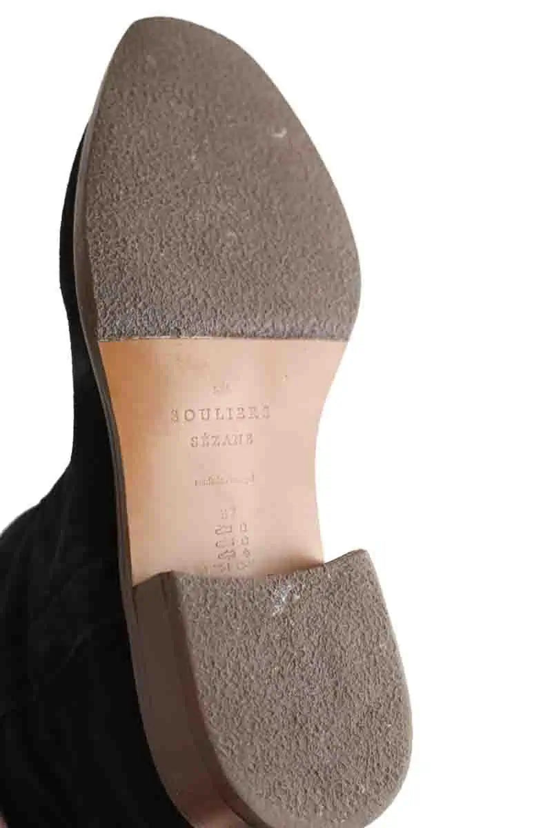 Boots Sézane Noir en Daim