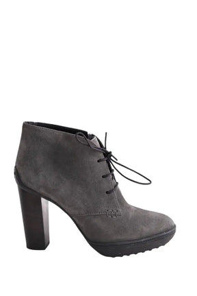 Boots Tod's Gris en Daim, taille 36 - Seconde Main