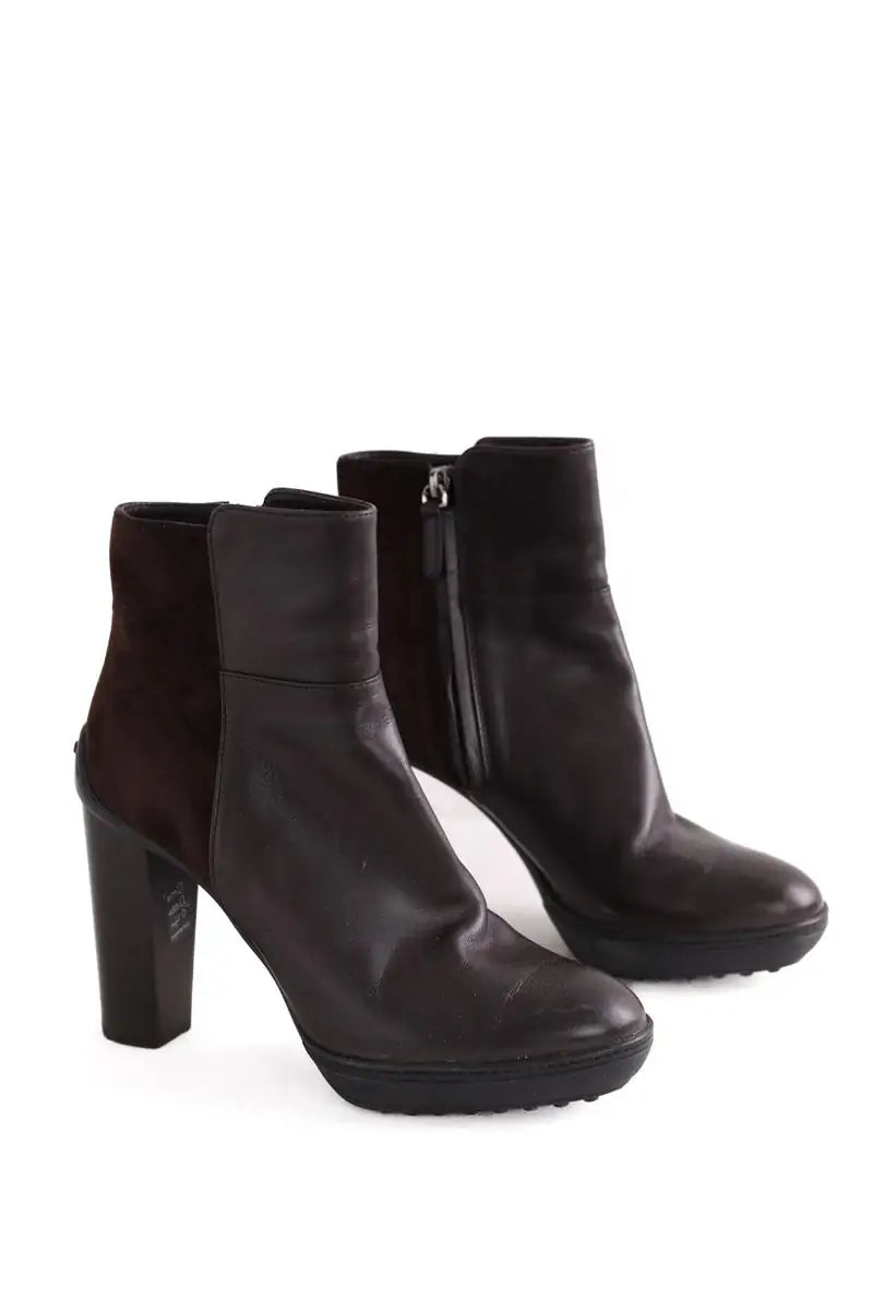 Boots Tod's Marron en Cuir