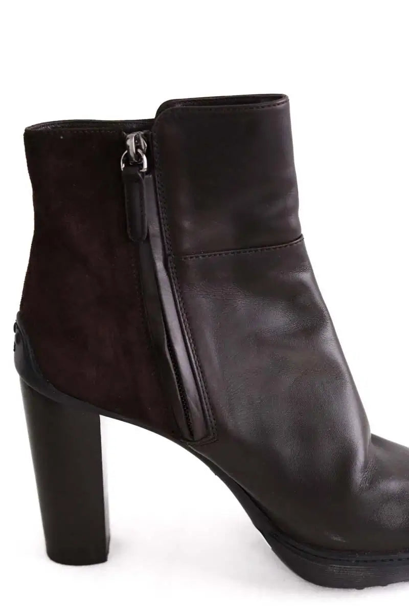 Boots Tod's Marron en Cuir