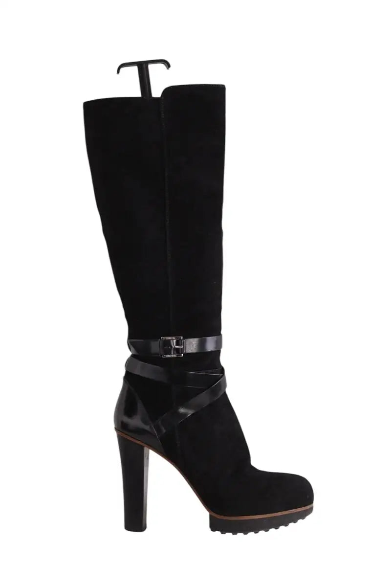 Boots Tod's Noir en Daim, taille 36 - Seconde Main