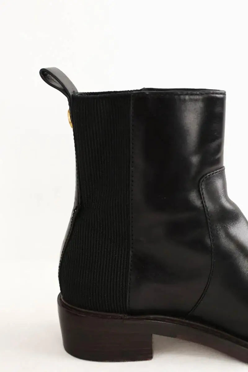 Boots Tory Burch Noir en Cuir