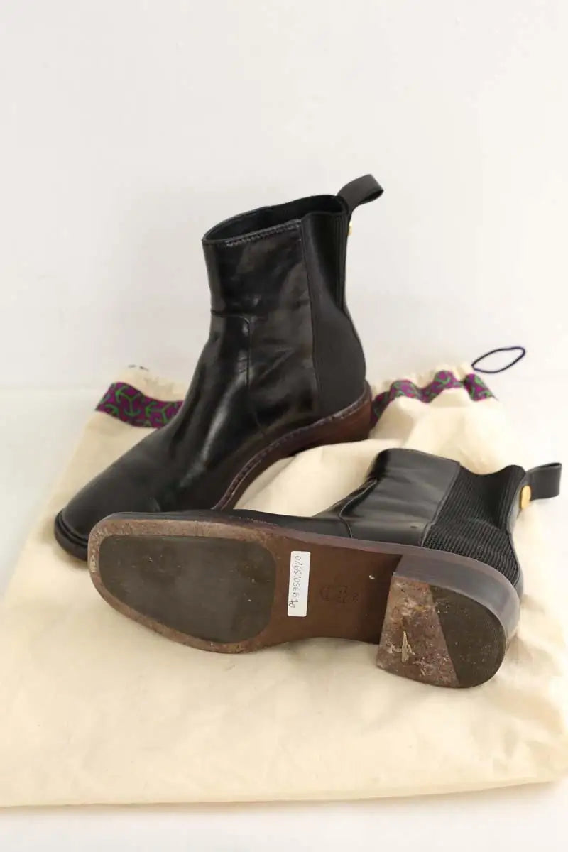 Boots Tory Burch Noir en Cuir