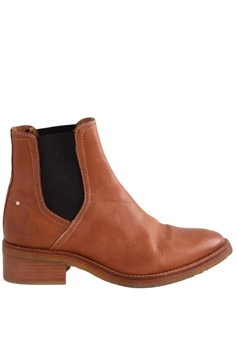 Boots Vanessa Bruno Marron en Cuir, taille 37 - Seconde Main