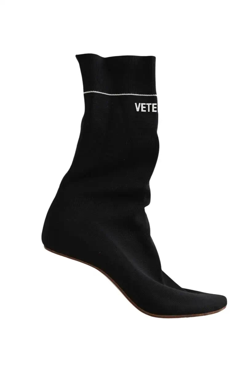 Boots VETEMENTS Noir en Tissu, taille 38 - Seconde Main