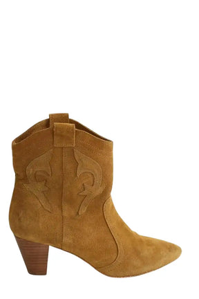 Boots western Bash Casey Camel en Daim, taille 36 - Seconde Main