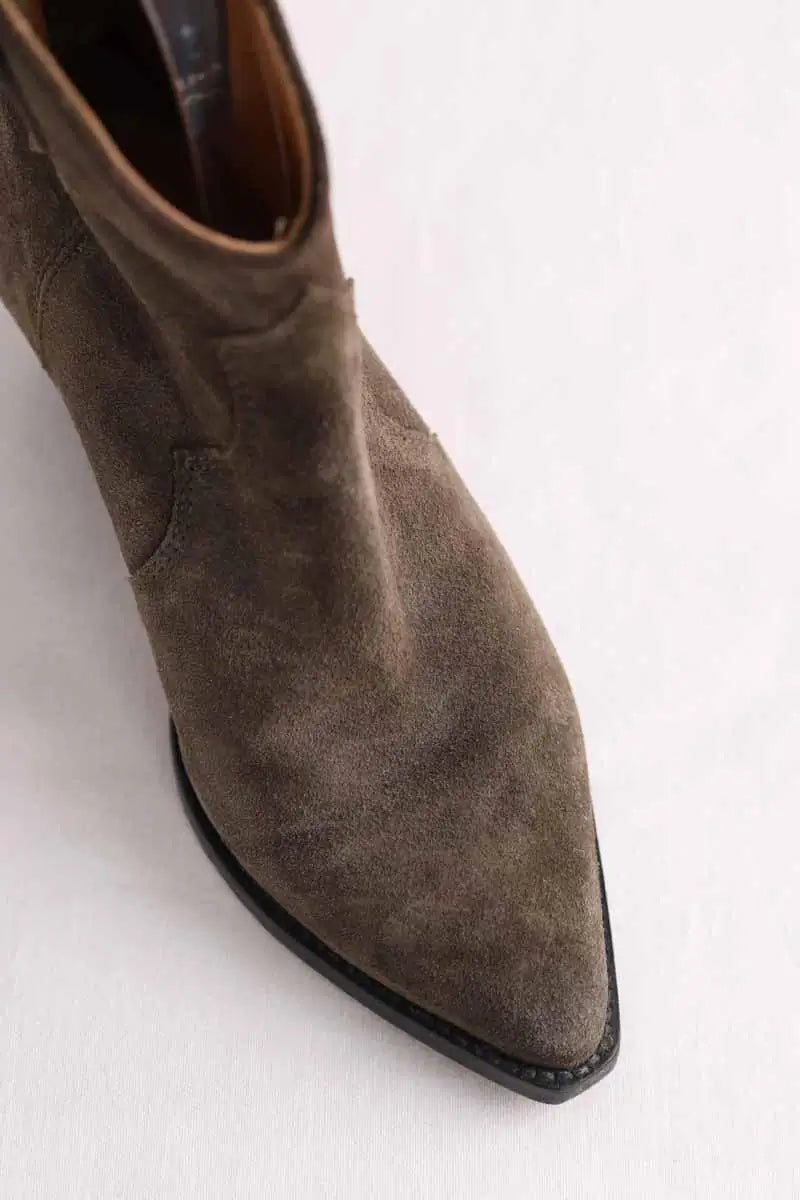Boots western Isabel Marant Kaki en Daim