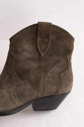 Boots western Isabel Marant Kaki en Daim