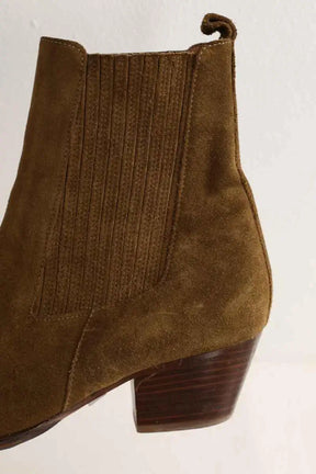 Boots western Sandro Kaki en Daim