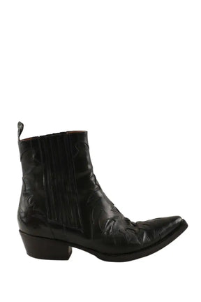 Boots western Sartore Noir en Cuir, taille 37 - Seconde Main