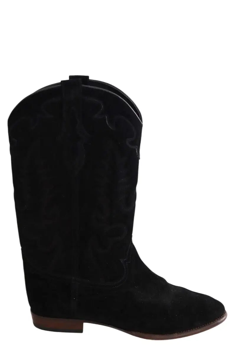 Boots western Shiloh Noir en Daim, taille 41 - Seconde Main
