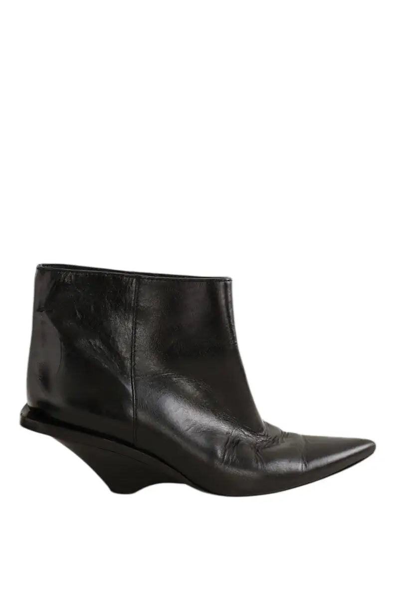 Boots Yves Saint Laurent Noir en Cuir, taille 40 - Seconde Main