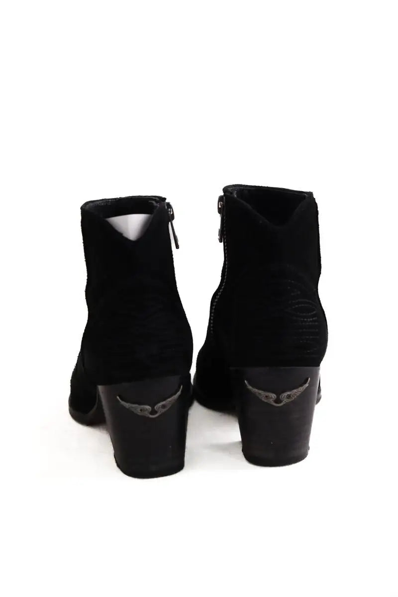 Boots Zadig & Voltaire Molly Noir en Daim