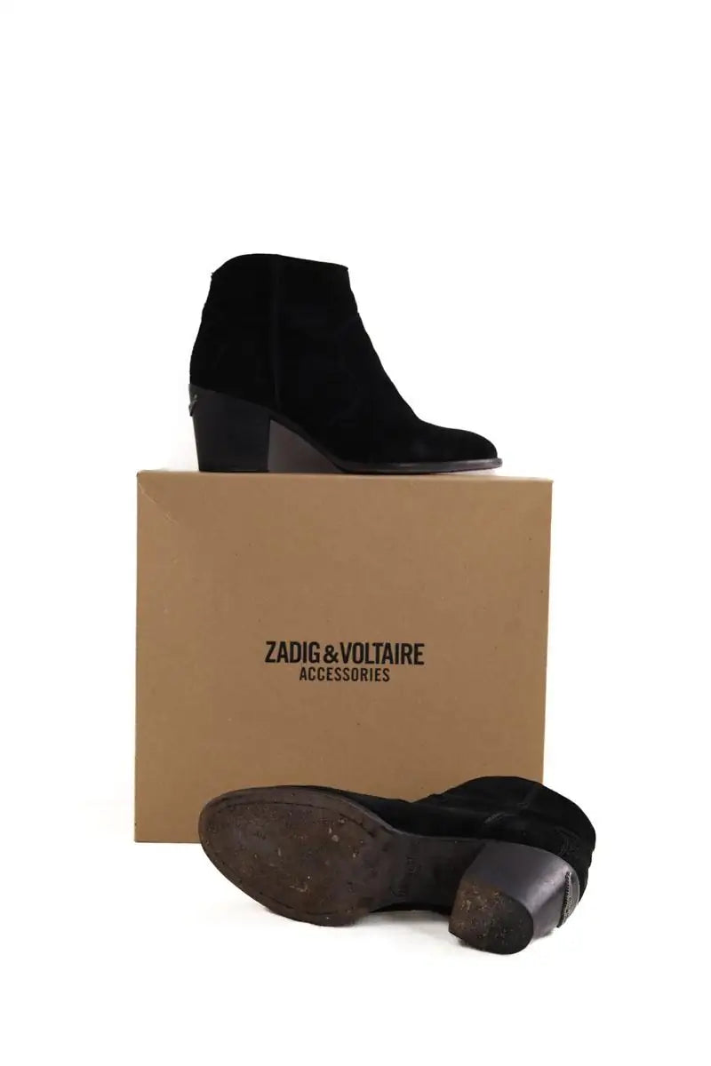 Boots Zadig & Voltaire Molly Noir en Daim