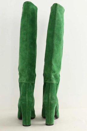 Bottes Barbara Bui Vert en Daim