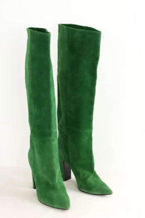 Bottes Barbara Bui Vert en Daim
