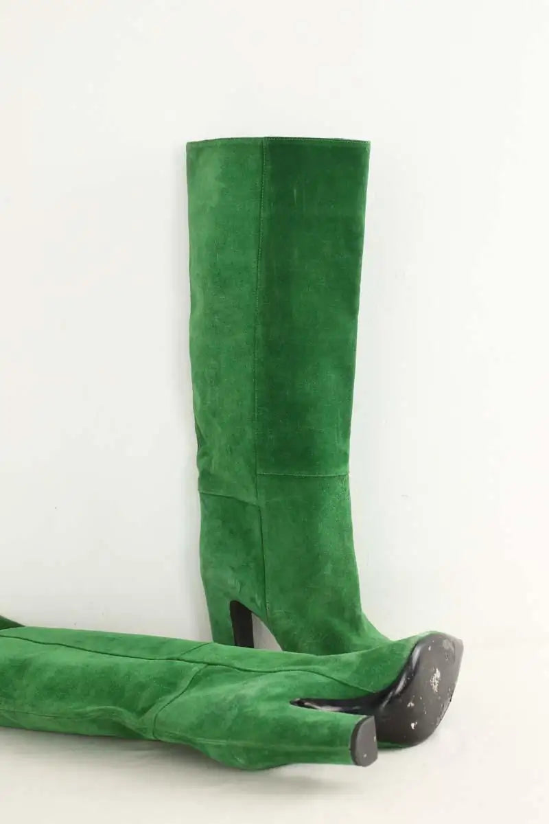 Bottes Barbara Bui Vert en Daim