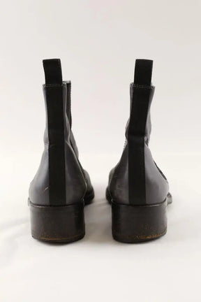 Bottes Chanel Gris en Cuir