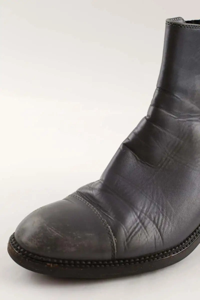 Bottes Chanel Gris en Cuir