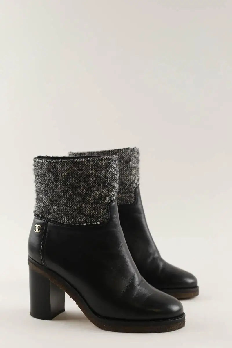 Bottes Chanel Noir en Cuir