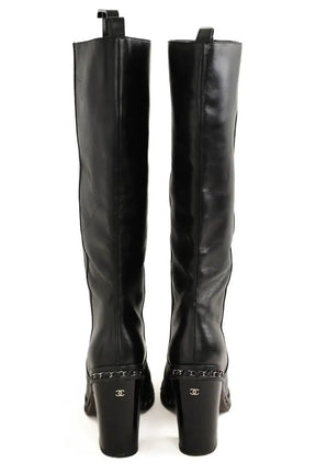Bottes Chanel Noir en Cuir
