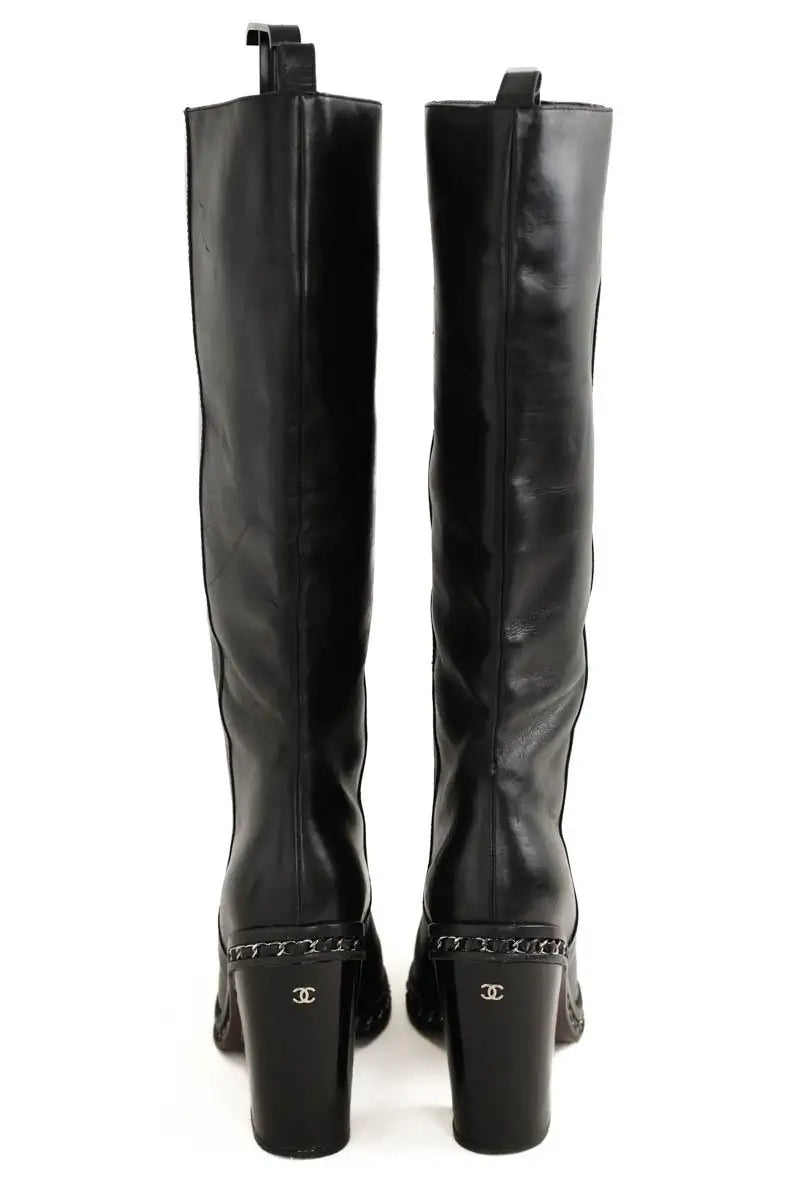 Bottes Chanel Noir en Cuir