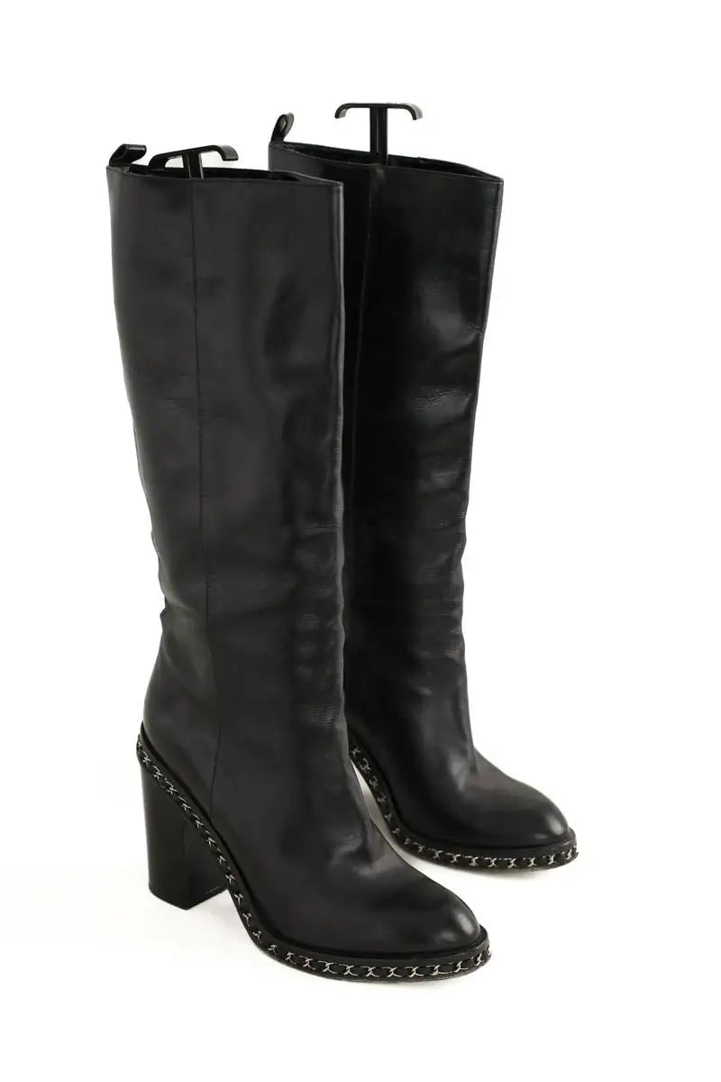 Bottes Chanel Noir en Cuir