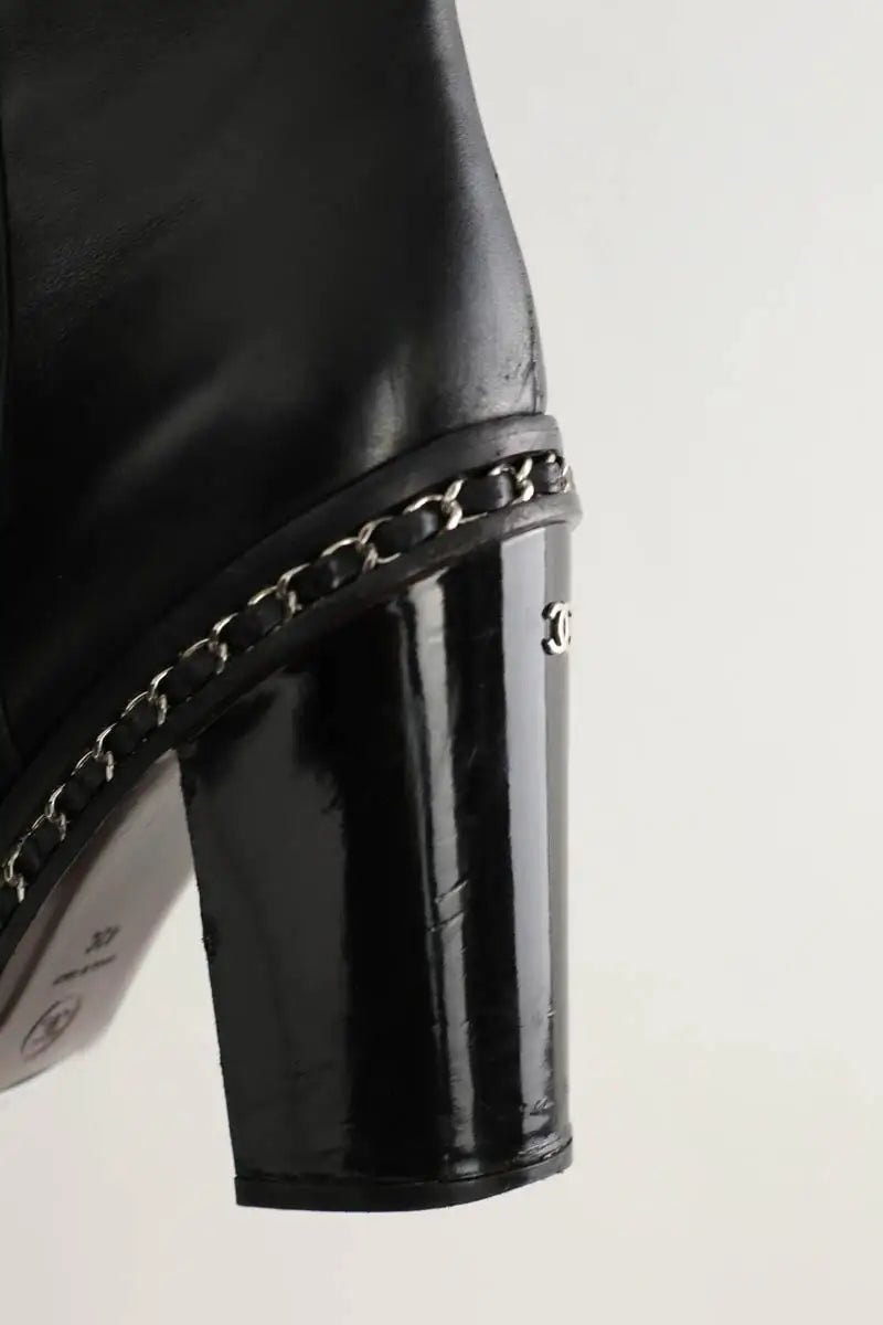 Bottes Chanel Noir en Cuir
