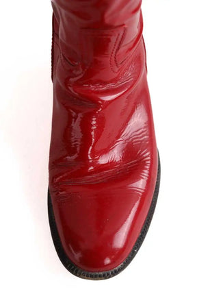 Bottes Chanel Rouge en Cuir verni