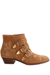 Bottes Chloé Camel en Daim, taille 39 - Seconde Main
