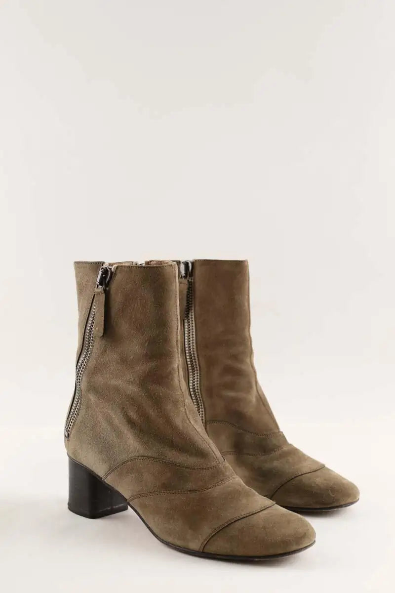 Bottes Chloé Gris en Daim