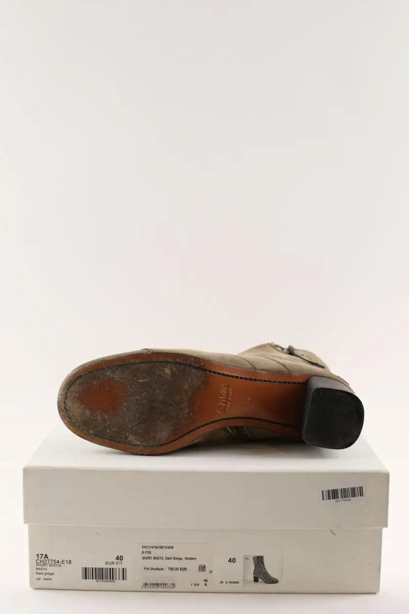 Bottes Chloé Gris en Daim