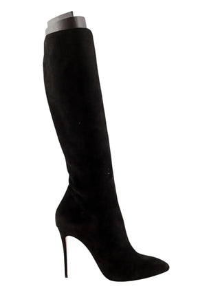 Bottes Christian Louboutin Eloise Noir en Daim, taille 40 - Seconde Main