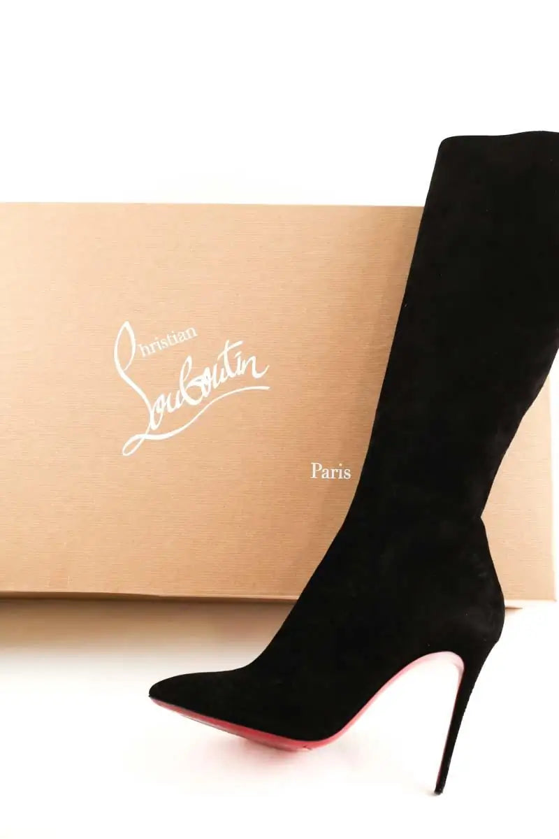 Bottes Christian Louboutin Eloise Noir en Daim