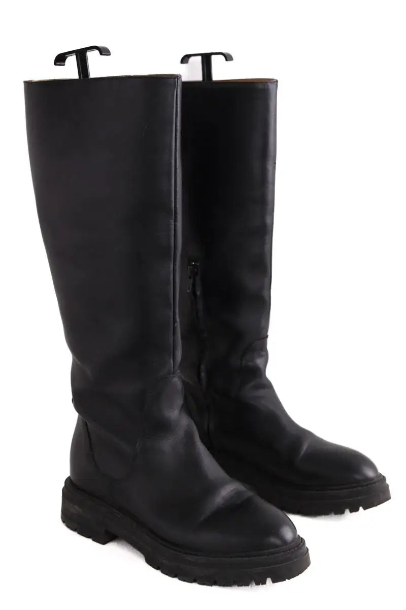 Bottes de motard Balzac Noir en Cuir