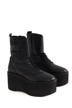 Bottes de motard The Kooples Noir en Cuir