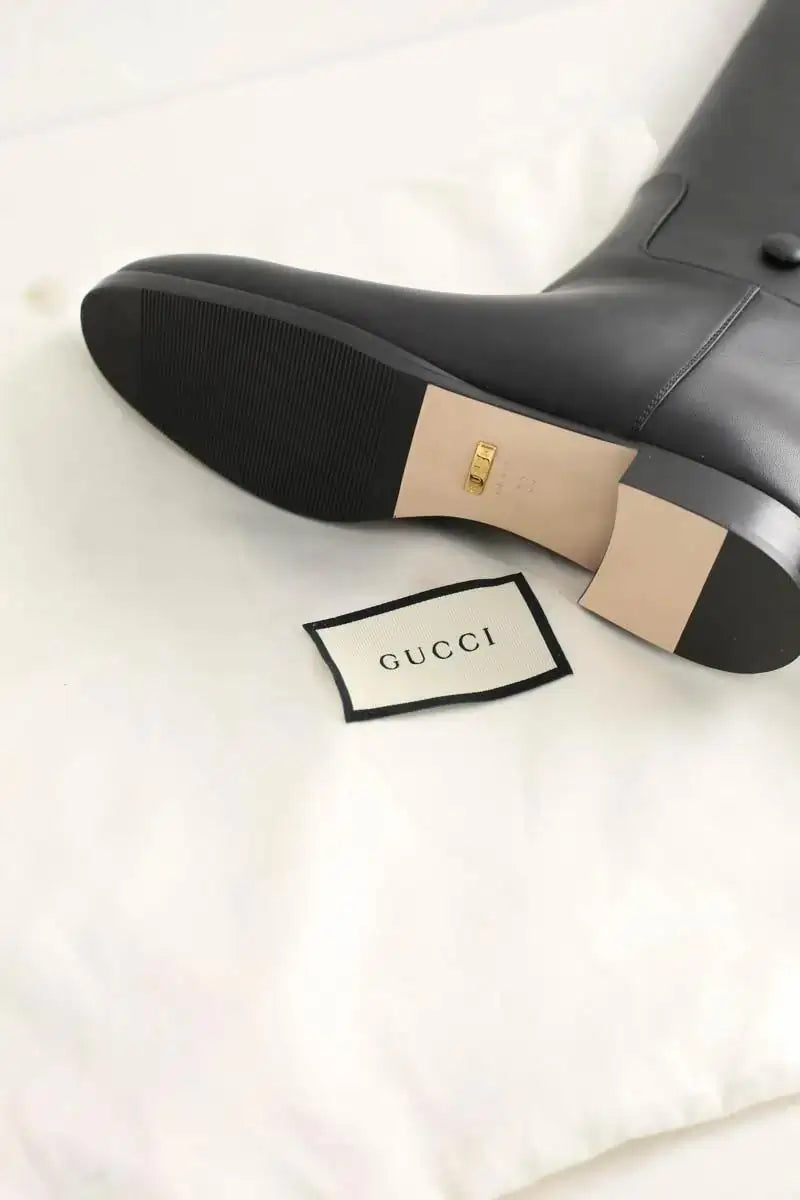 Bottes d'équitation Gucci Noir en Cuir