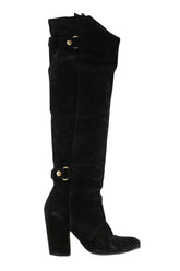 Bottes d'équitation Paul & Joe Noir en Daim, taille 39 - Seconde Main
