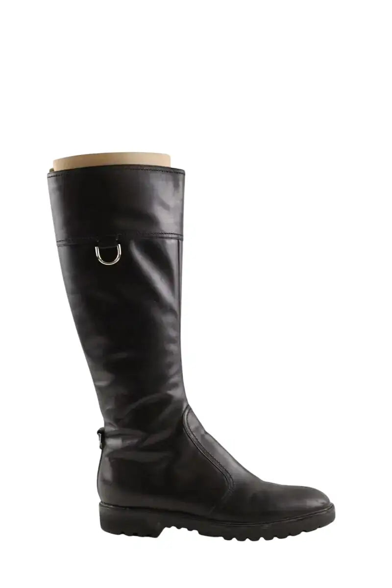 Bottes d'équitation Sergio Rossi Noir en Cuir, taille 39 - Seconde Main