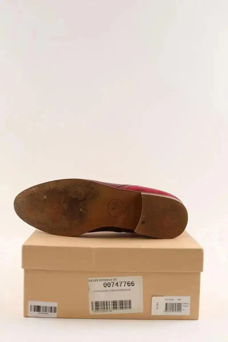 Bottes Des Petits Hauts Rouge en Cuir
