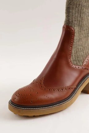 Bottes fourées Chloé Marron en Cuir