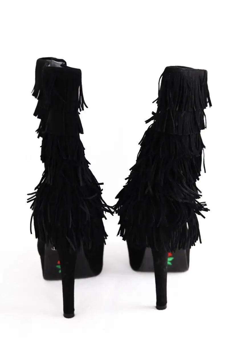 Bottes Free Lance Noir en Daim
